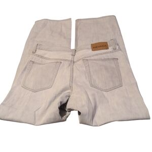 Nevada Mens Jeans 34x33 Beige Tan Straight Leg Denim Pants Classic 5 Pocket